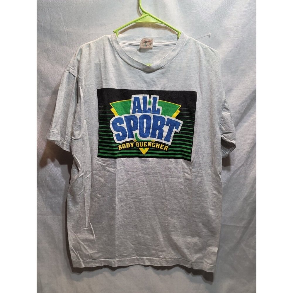 Caribbean Dream Vintage Gray Short Sleeve T Shirt Size XL All Sport 100% Cotton